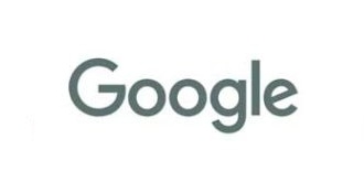 Gray Google Logo on a White Background