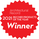 2021 Architectural Record Product of the Year Winner Badge in Red