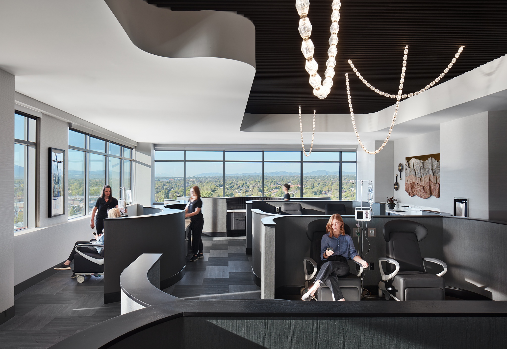 Elegant and Modern Hair Salon Interior with Stylish Design and Natural Light