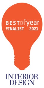 Best of Year Finalist 2021 Interior Design Award Featuring a Light Bulb Icon